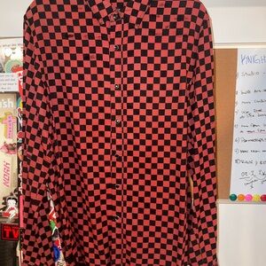 AMIRI Red and Black Checkered Men's Shirt